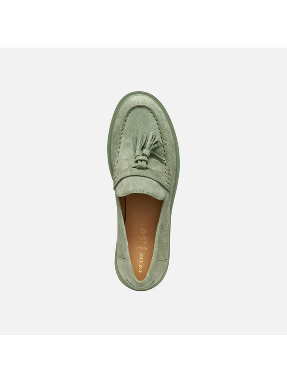 Geox Zelené dámske mokasíny Geox Spherica EC1 B