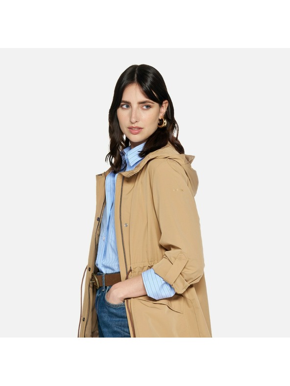 Geox Béžová dámska parka Geox Dandra