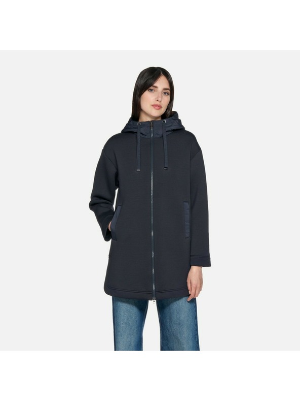 Geox Tmavomodrá dámska parka Geox Sweater