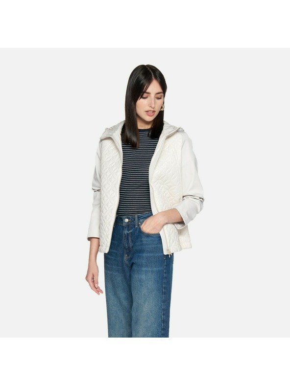 Geox Biela dámska parka Geox Spherica