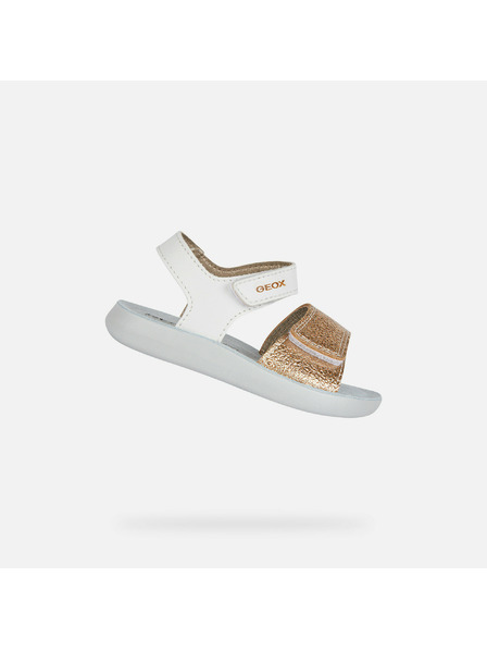 Geox Biele dievčenské sandále Geox Sandal Lightfloppy
