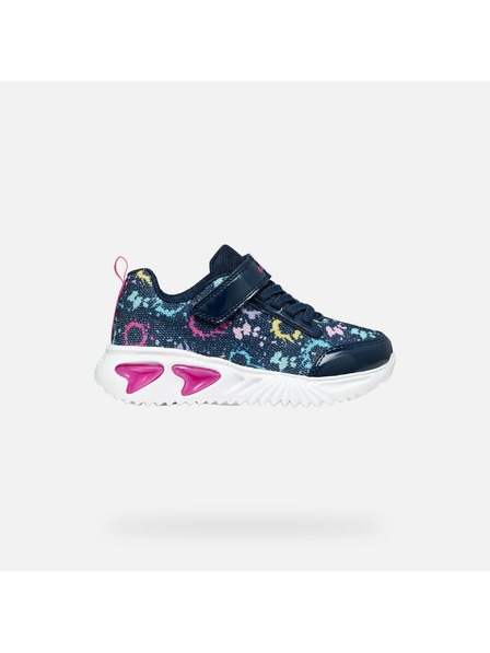 Geox Tmavomodré dievčenské svietiace tenisky Geox Assister