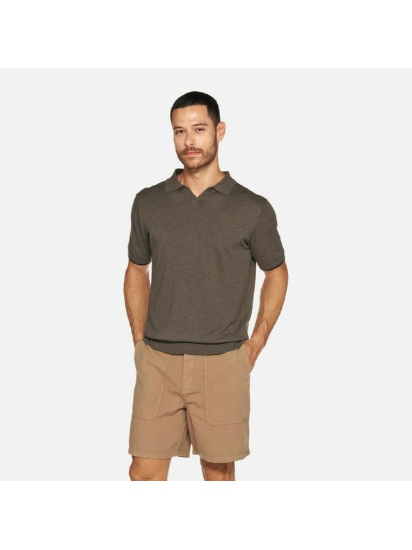 Geox Khaki pánske polo tričko Geox Knit