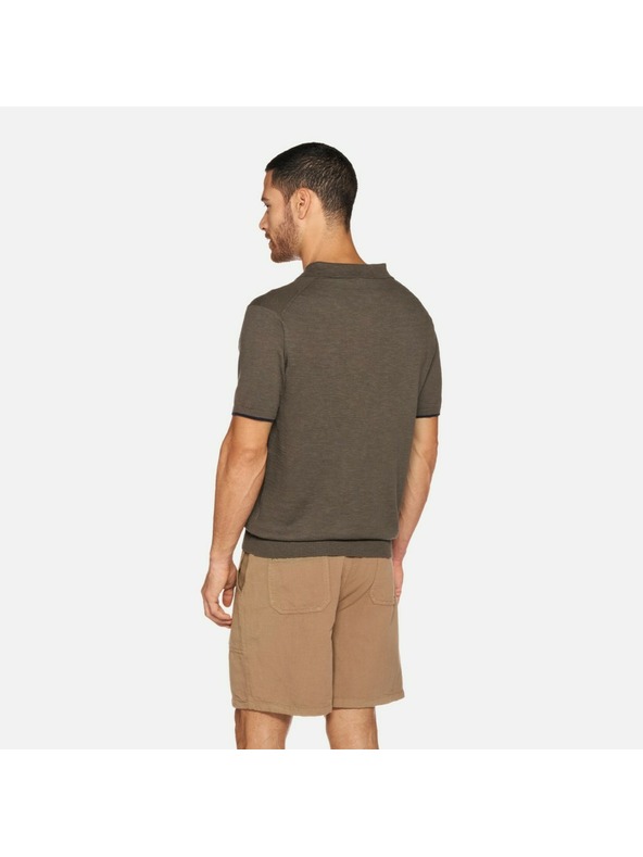 Geox Khaki pánske polo tričko Geox Knit