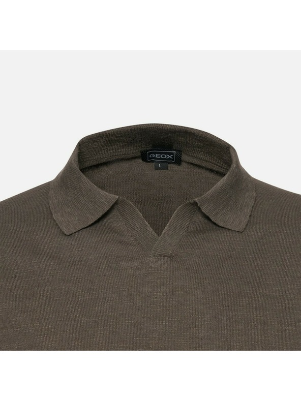 Geox Khaki pánske polo tričko Geox Knit