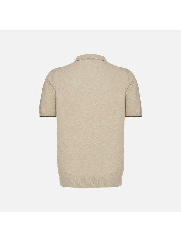 Geox Béžové pánske polo tričko Geox Knit