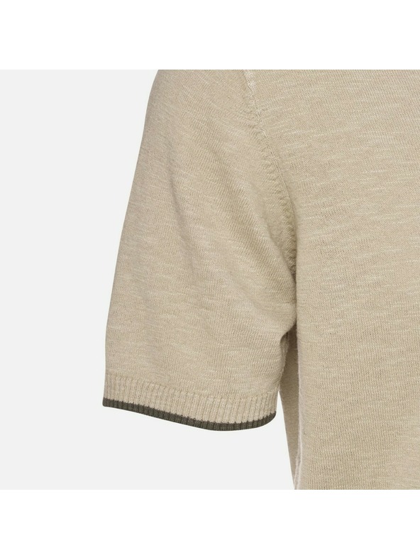 Geox Béžové pánske polo tričko Geox Knit