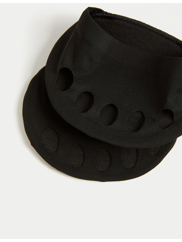 Marks & Spencer Prstové ponožky s vysokým podielom bavlny, 2 páry Marks & Spencer čierna