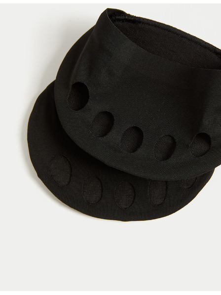 Marks & Spencer Prstové ponožky s vysokým podielom bavlny, 2 páry Marks & Spencer čierna