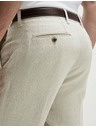 Marks & Spencer Chino nohavice zo zmesi ľanu, normálny strih Marks & Spencer béžová