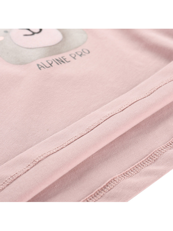 ALPINE PRO Detské bavlnené tričko ALPINE PRO DORGO pale mauve varianta pe