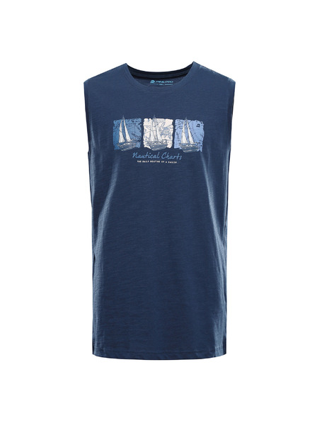 ALPINE PRO Pánske bavlnené tielko ALPINE PRO QUARET 2 blue wing teal varianta pb