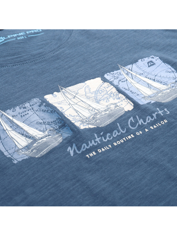 ALPINE PRO Pánske bavlnené tielko ALPINE PRO QUARET 2 blue wing teal varianta pb