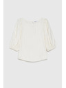 Moodo Košeľa s bouffant rukávmi krémová Moodo
