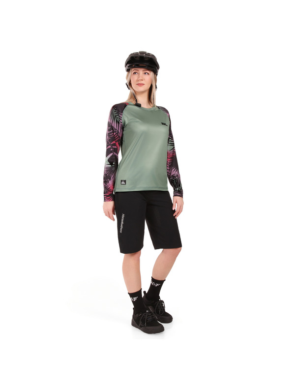 Horsefeathers Cyklističký dres Deco LS - iceberg green/hawaii