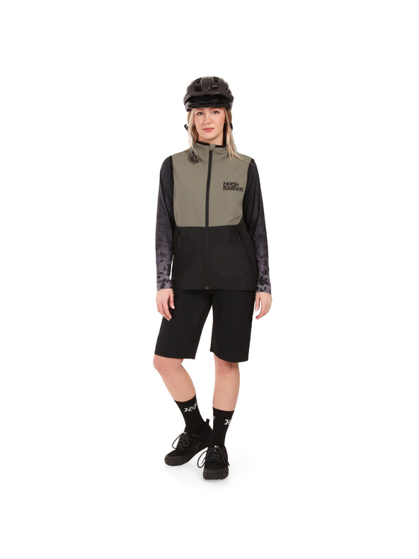 Horsefeathers Cyklistická vesta Hill - taupe/čierna