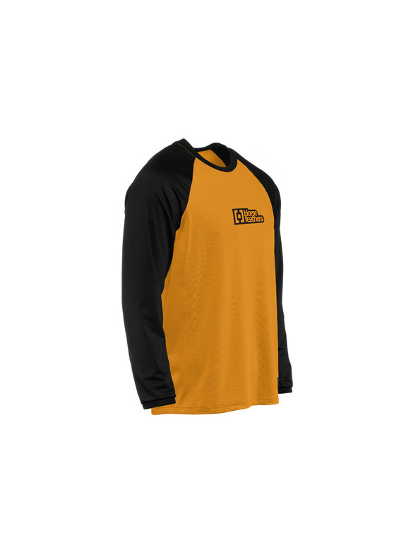 Horsefeathers Cyklístický dres Spike LS - sunflower/black