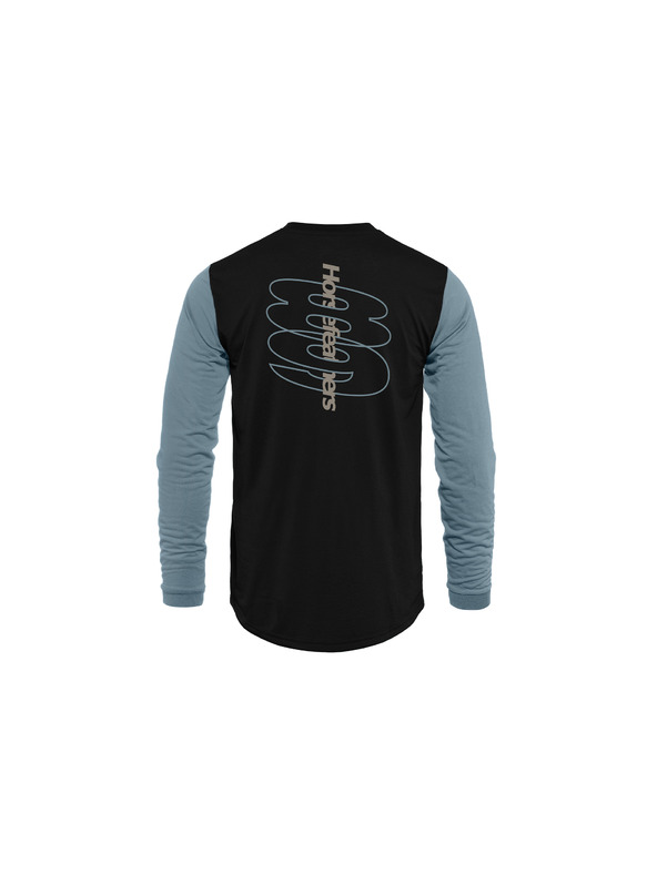 Horsefeathers Cyklístické tričko Fury LS - black/citadel