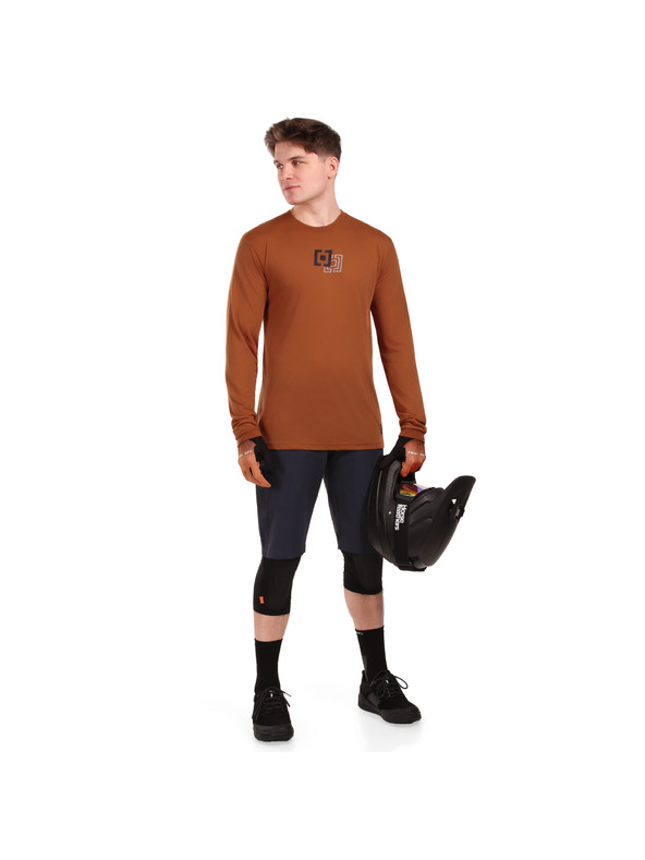 Horsefeathers Cyklístické tričko Fury LS - rust