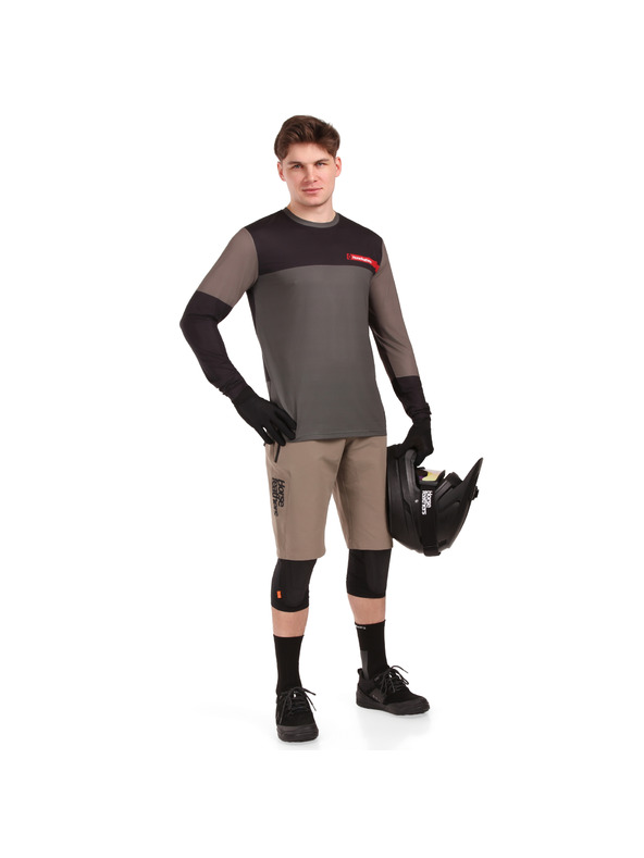 Horsefeathers Cyklističký dres Quantum LS - chimera/walnut