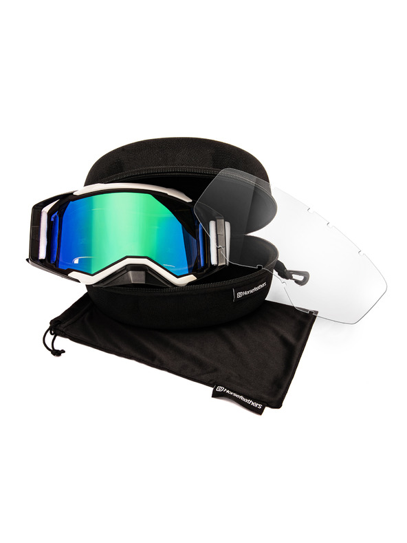 Horsefeathers Cyklistické okuliare Garett - black/white