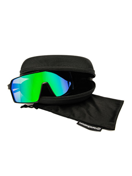 Horsefeathers Cyklistické okuliare Neutron - matt black/mirror green