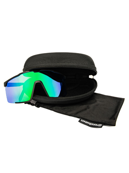 Horsefeathers Cyklistické okuliare Proton - matt black/mirror green