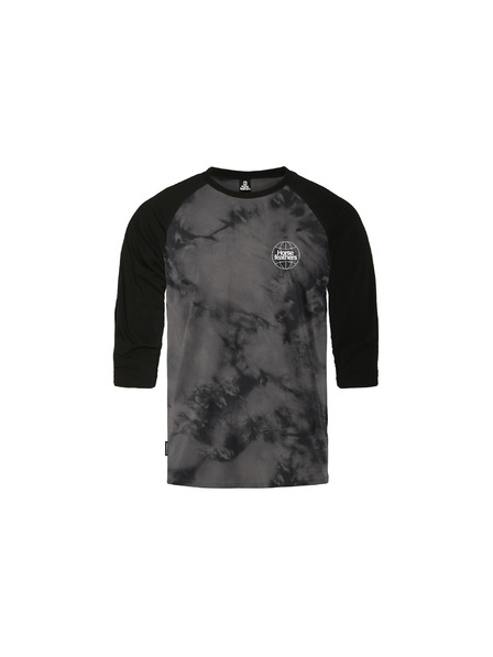 Horsefeathers Tričko Global Raglan - black/tie dye