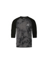 Horsefeathers Tričko Global Raglan - black/tie dye