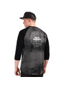 Horsefeathers Tričko Global Raglan - black/tie dye