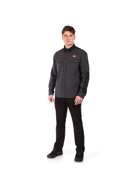 Horsefeathers Technická cyklistická košeľa Prom - tmavosivá