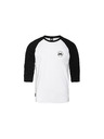 Horsefeathers Tričko Global Raglan - white/black