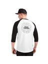 Horsefeathers Tričko Global Raglan - white/black