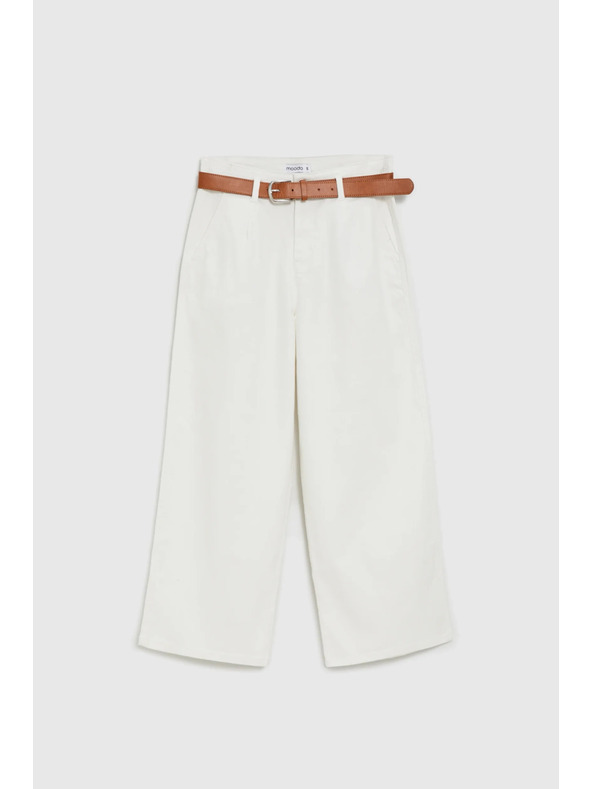 Moodo Džínsy so širokými nohavicami biele Moodo