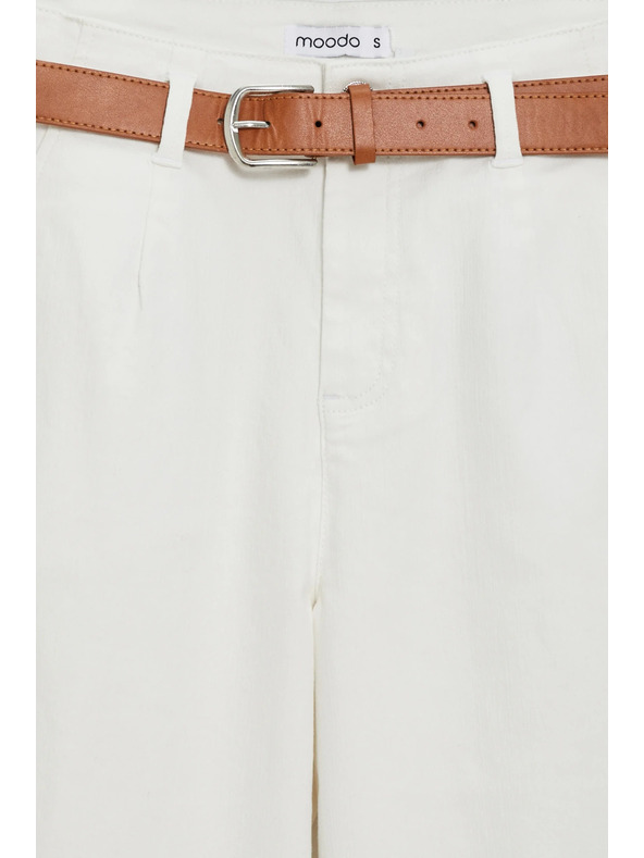 Moodo Džínsy so širokými nohavicami biele Moodo