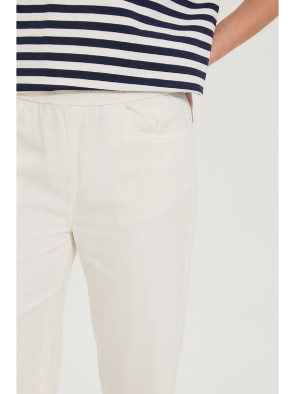 Moodo Džínsy so širokými nohavicami biele Moodo