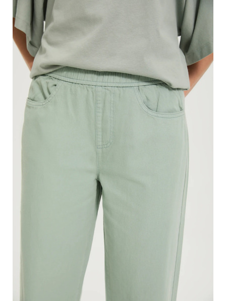 Moodo Džínsy so širokými nohavicami khaki Moodo