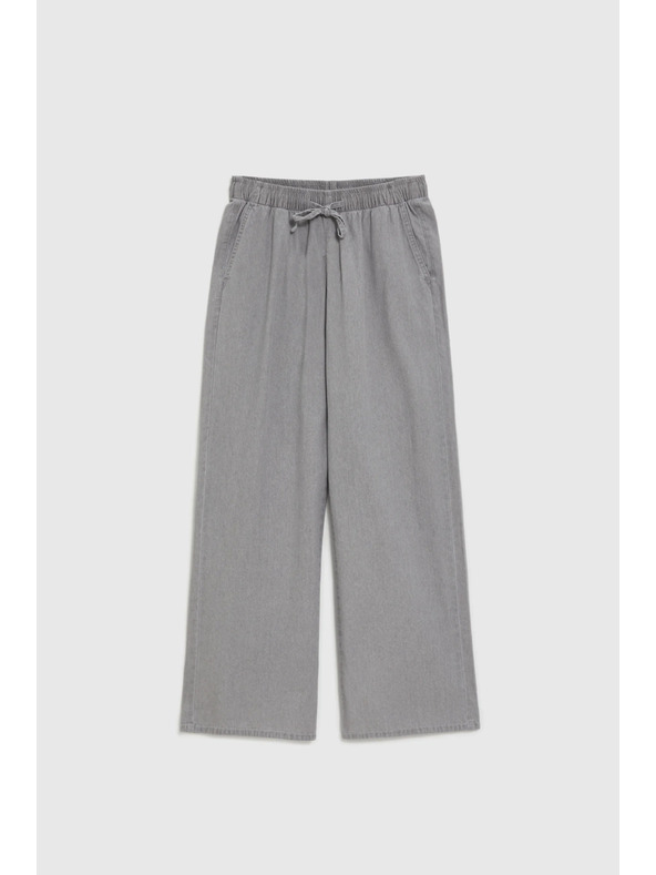 Moodo Džínsy so širokými nohavicami sivé Moodo