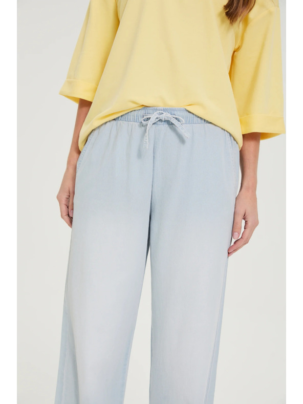 Moodo Džínsy so širokými nohavicami modré Moodo