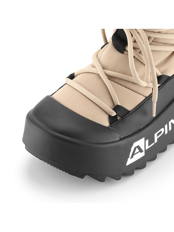 ALPINE PRO Dámska zimná obuv so zateplenou podšívkou ALPINE PRO PRIBA white pepper