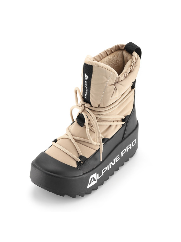 ALPINE PRO Dámska zimná obuv so zateplenou podšívkou ALPINE PRO PRIBA white pepper