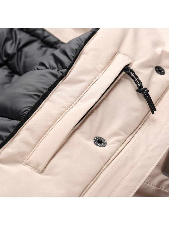 ALPINE PRO Dámsky zimný kabát s membránou ptx ALPINE PRO WUSSA shifting sand