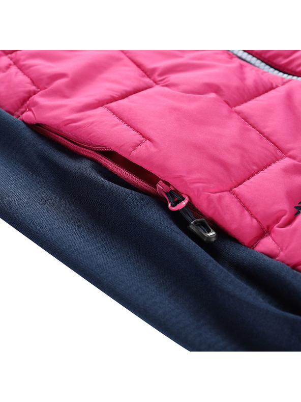 ALPINE PRO Detská mikina s merino výplňou ALPINE PRO JORWO 2 fuchsia fedora