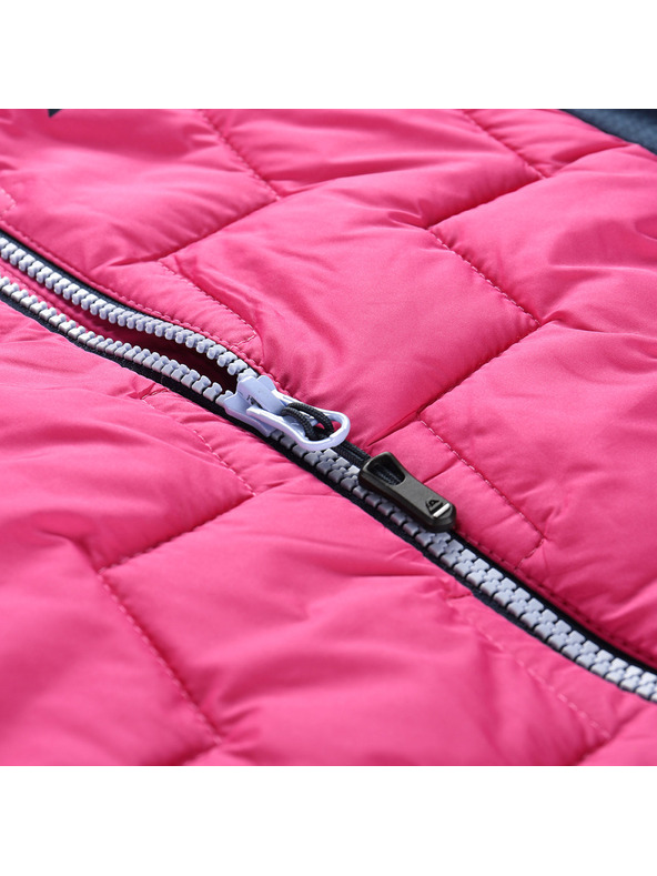 ALPINE PRO Detská mikina s merino výplňou ALPINE PRO JORWO 2 fuchsia fedora