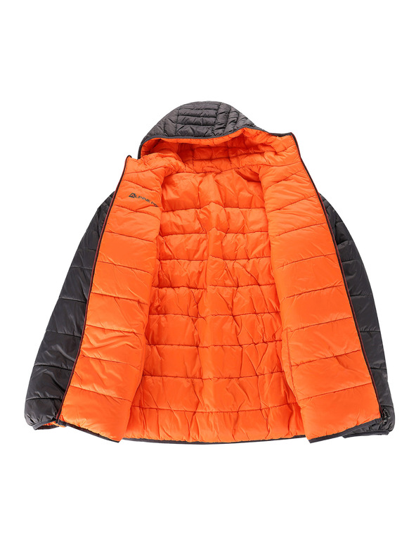 ALPINE PRO Pánska obojstranná bunda hi-therm ALPINE PRO EROM dk.true gray