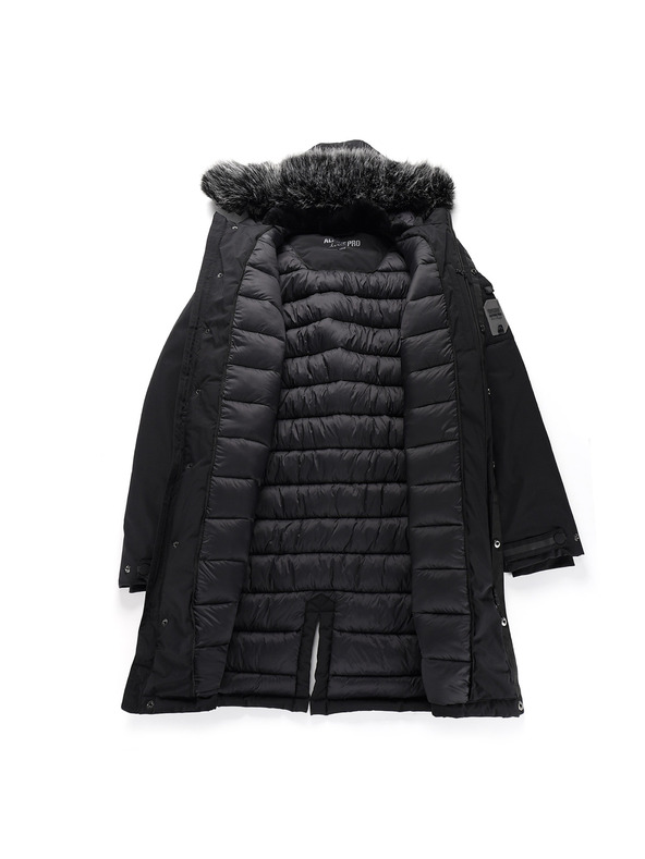 ALPINE PRO Pánsky zimný kabát s membránou ptx ALPINE PRO WUSS black