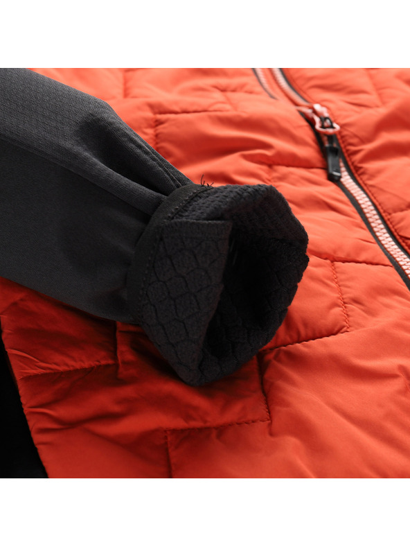 ALPINE PRO Pánska mikina s merino výplňou ALPINE PRO JORW red clay