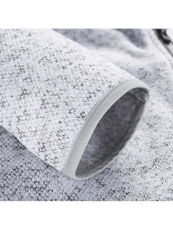 ALPINE PRO Pánsky hrejivý sveter na zips ALPINE PRO ZEG 2 white