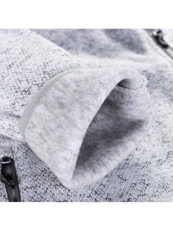 ALPINE PRO Pánsky hrejivý sveter na zips ALPINE PRO ZEG 2 white