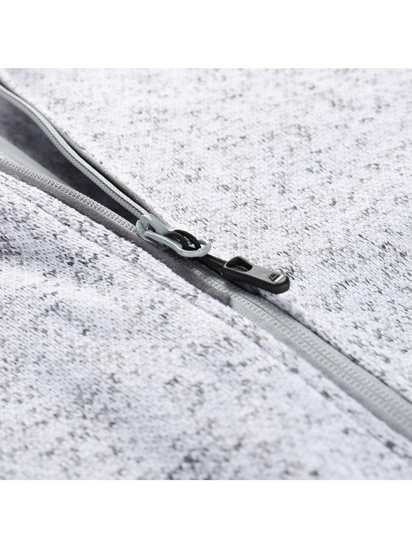 ALPINE PRO Pánsky hrejivý sveter na zips ALPINE PRO ZEG 2 white